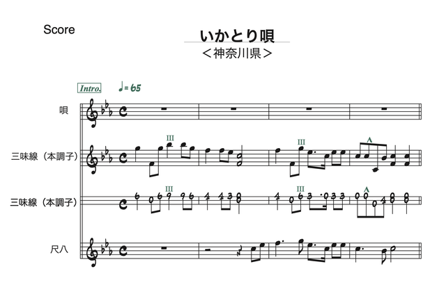 神奈川県の民俗芸能の曲目解説・楽譜｜本
